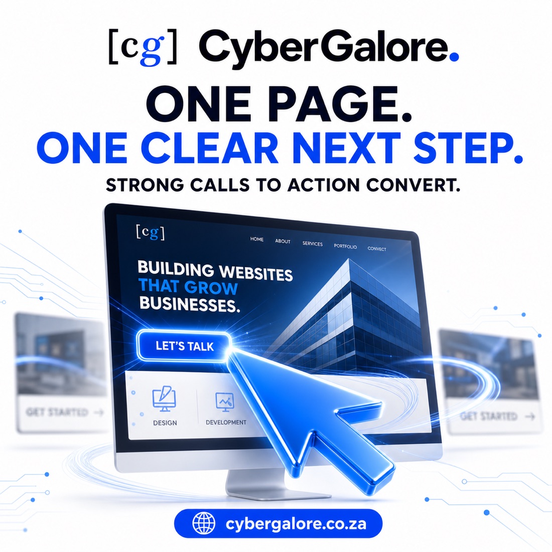 One page, one clear next step — strong calls to action convert.
